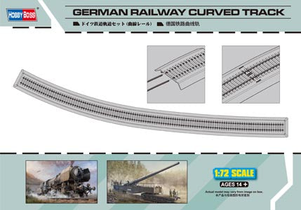 Hobby Boss 1/72 German Railway Curved Track model kit 82910, box art