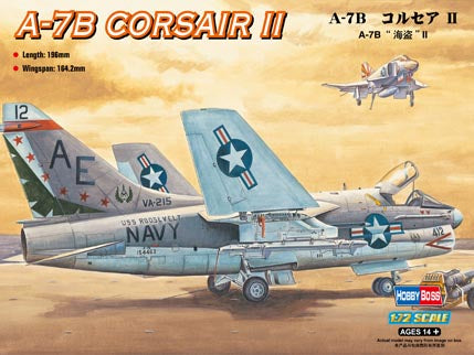 Hobby Boss 1/72 A-7B Corsair II model kit 87202, box art