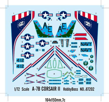Hobby Boss 1/72 A-7B Corsair II model kit 87202, image 3
