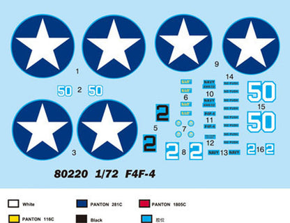 Hobby Boss 1/72 F4F-4 Wildcat model kit 80220, image 3