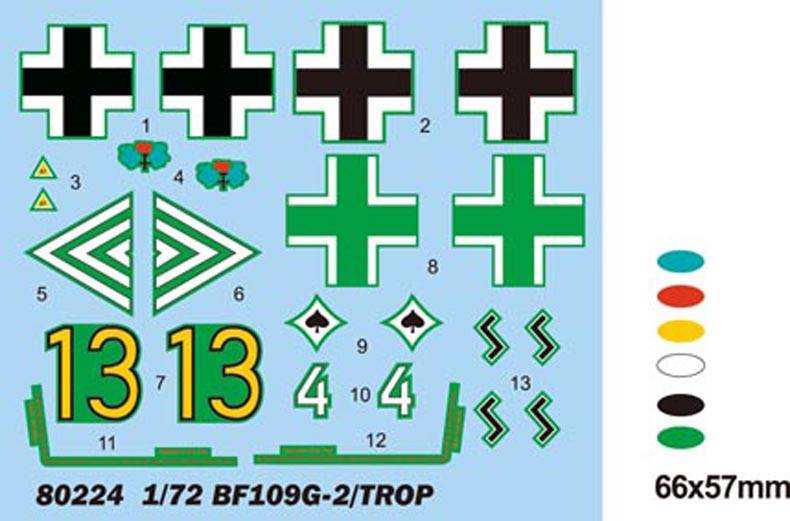 Hobby Boss 1/72 Bf 109 G-2 Trop model kit 80224, image 3