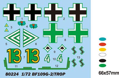 Hobby Boss 1/72 Bf 109 G-2 Trop model kit 80224, image 3