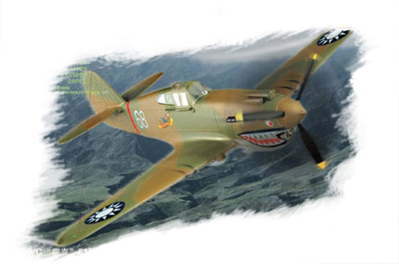 Hobby Boss 1/72 Curtiss P-40B/C Hawk 81 model kit 80209, box art