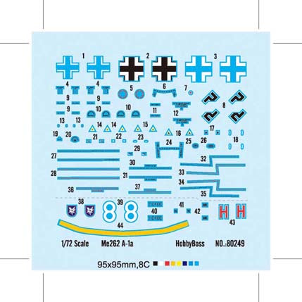 Hobby Boss 1/72 Messerschmitt Me 262 A-1a model kit 80249, image 3