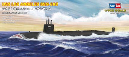 Hobby Boss 1/700 USS Los Angeles SSN-688 Attack Submarine model kit 87014, box art