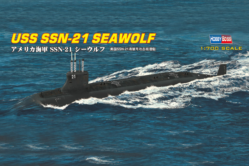 Hobby Boss 1/700 USS Seawolf SSN-21 Attack Submarine model kit 87003, box art