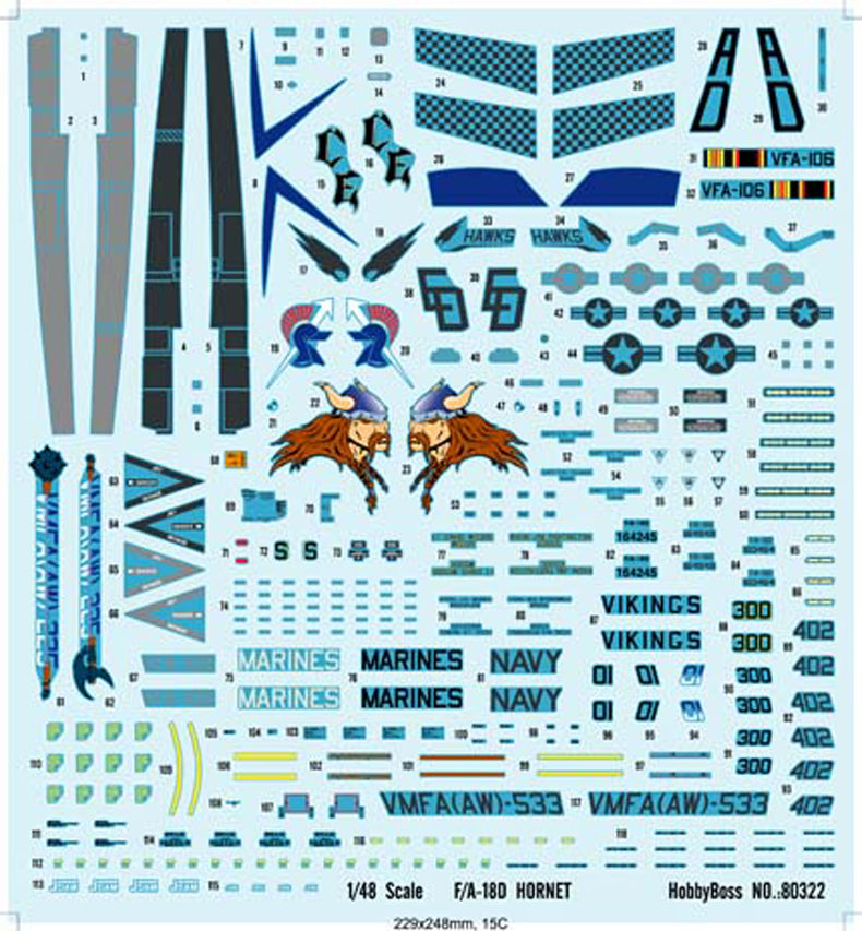 Hobby Boss 1/48 F/A-18D Hornet model kit 80322, image 3