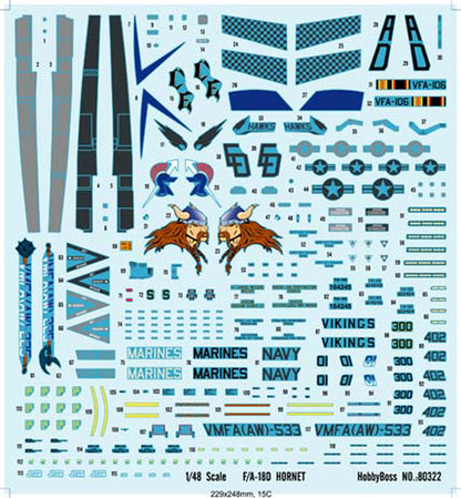 Hobby Boss 1/48 F/A-18D Hornet model kit 80322, image 3
