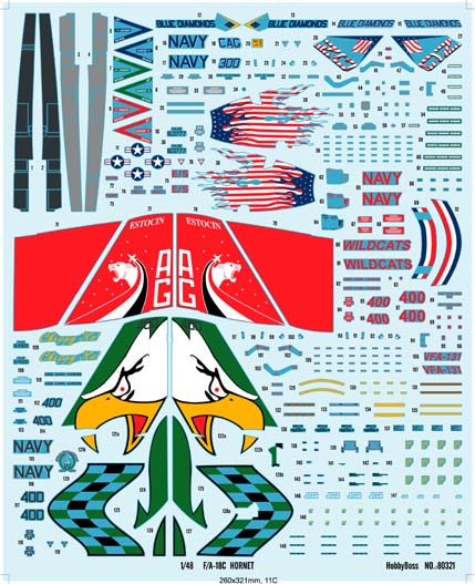 Hobby Boss 1/48 F/A-18C Hornet model kit 80321, image 3