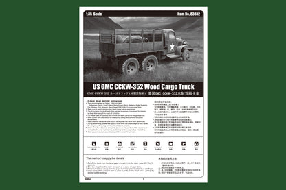Hobby Boss 1/35 US GMC CCKW 352 Wood Cargo Truck model kit 83832, image 5