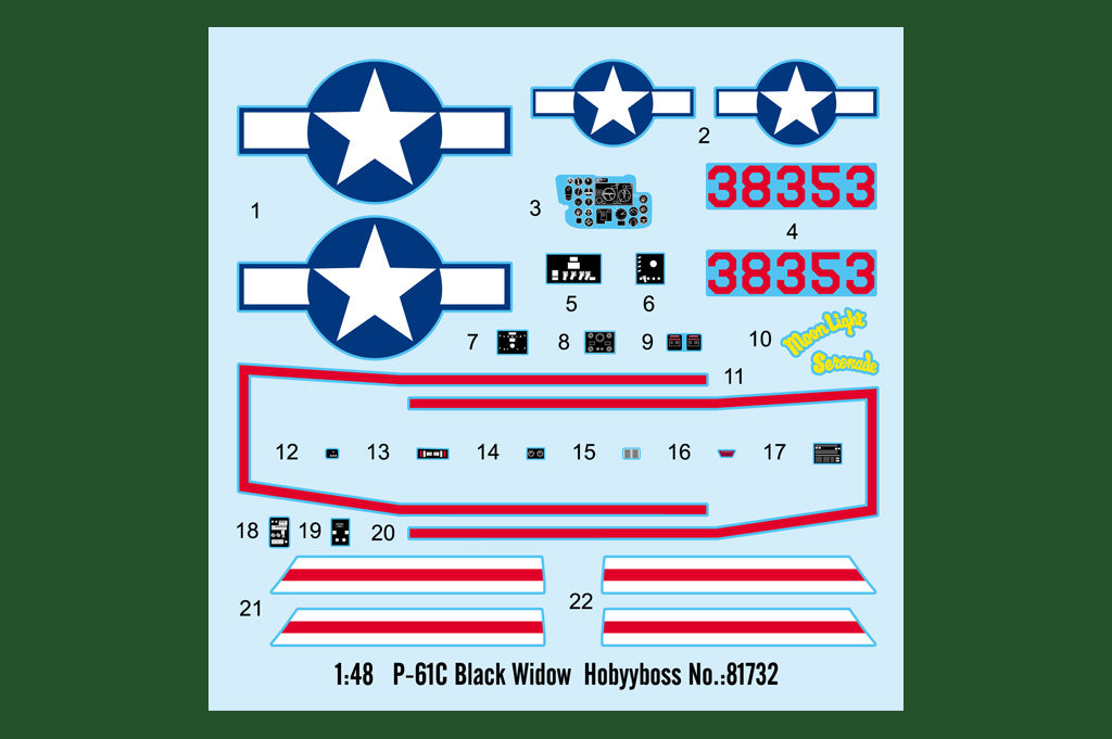 Hobby Boss 1/48 Northrop P-61C Black Widow model kit 81732, image 3