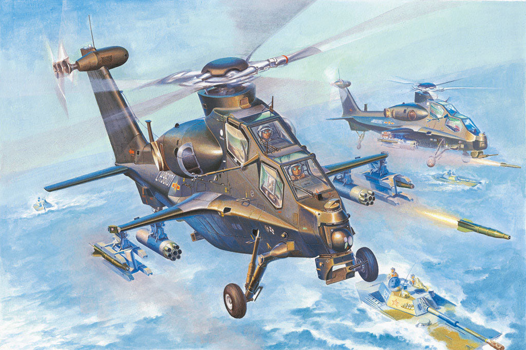 Hobby Boss 1/72 Chinese WZ-10 Thunderbolt Attack Helicopter model kit 87260, box art