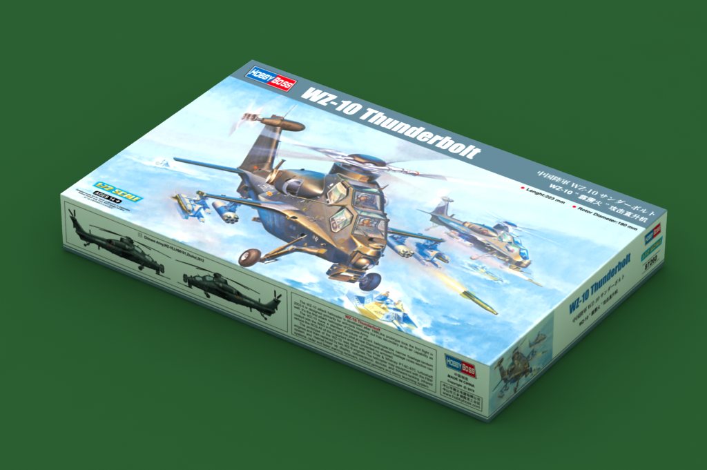 Hobby Boss 1/72 Chinese WZ-10 Thunderbolt Attack Helicopter model kit 87260, image 2
