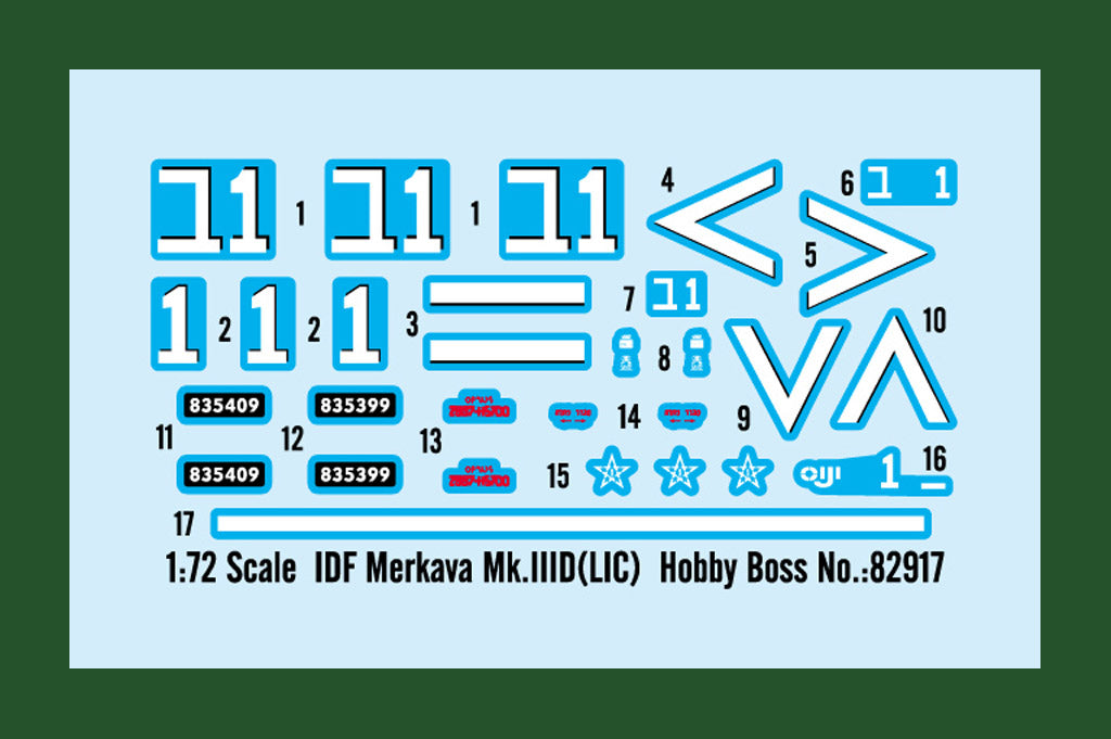 Hobby Boss 1/72 IDF Merkava Mk.IIID (LIC) model kit 82917, image 3
