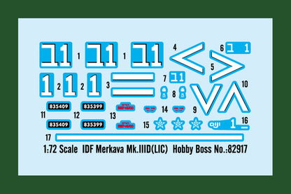 Hobby Boss 1/72 IDF Merkava Mk.IIID (LIC) model kit 82917, image 3