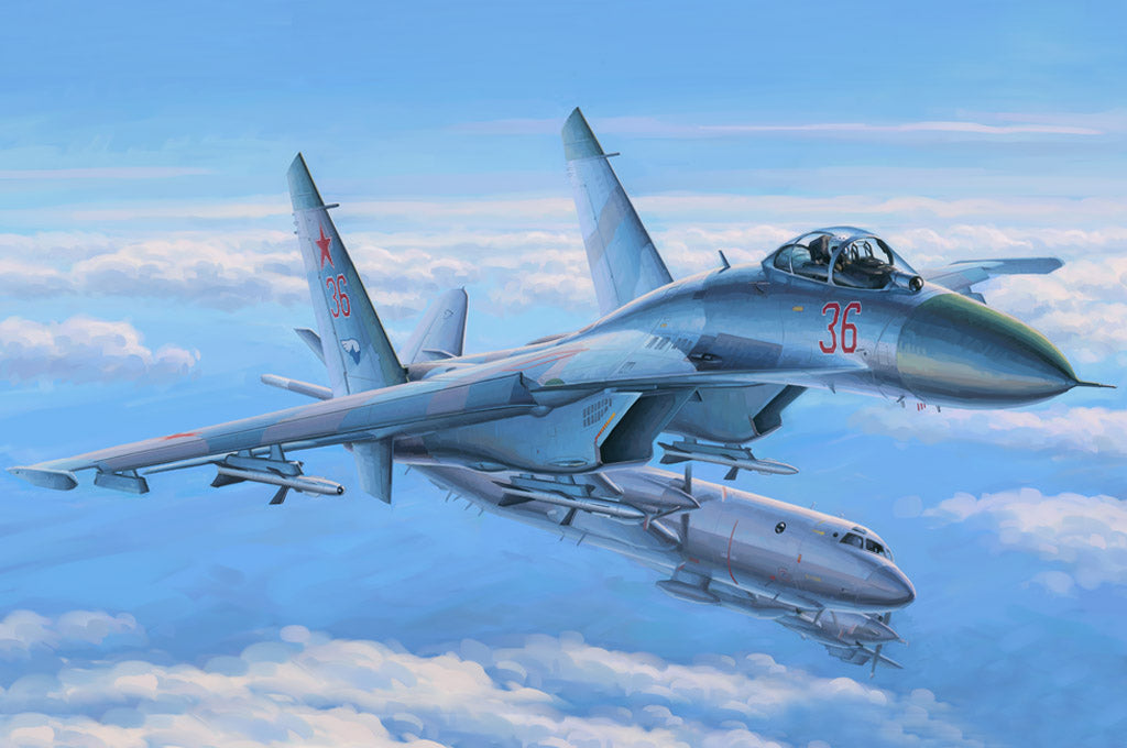 Hobby Boss 1/48 Sukhoi Su-27 Flanker Early model kit 81712, box art