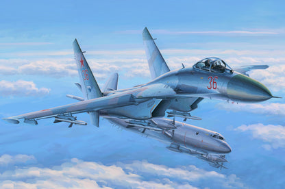 Hobby Boss 1/48 Sukhoi Su-27 Flanker Early model kit 81712, box art