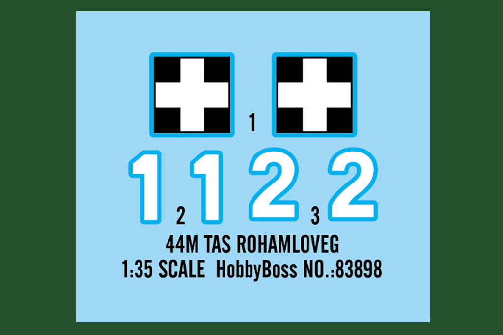 Hobby Boss 1/35 Hungarian 44M Tas Rohamlöveg Assault Gun model kit 83898, image 3
