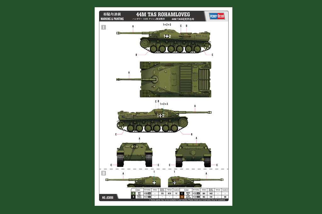 Hobby Boss 1/35 Hungarian 44M Tas Rohamlöveg Assault Gun model kit 83898, image 4