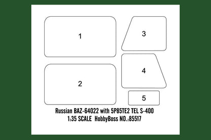Hobby Boss 1/35 Russian BAZ-64022 with 5P85TE2 S-400 Launcher model kit 85517, image 6