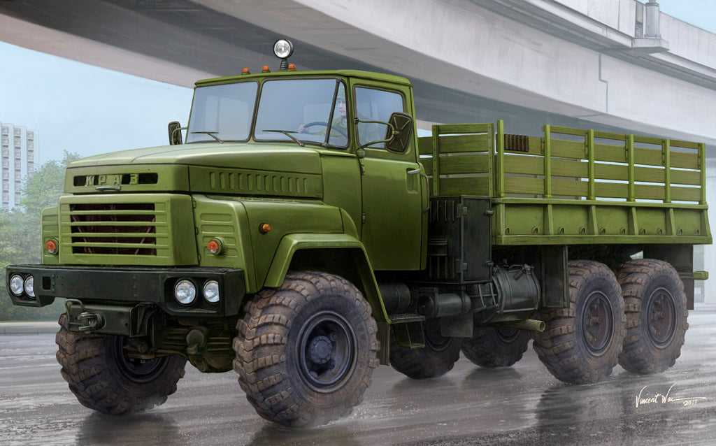 Hobby Boss 1/35 Russian KrAZ-260 Cargo Truck model kit 85510, box art