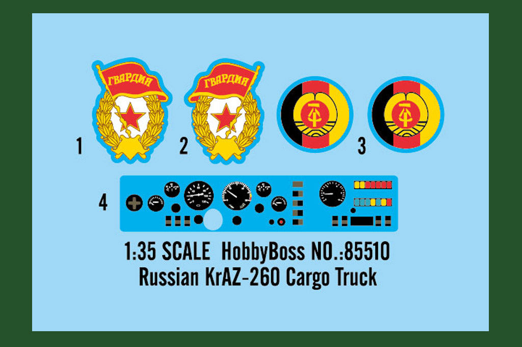 Hobby Boss 1/35 Russian KrAZ-260 Cargo Truck model kit 85510, image 3