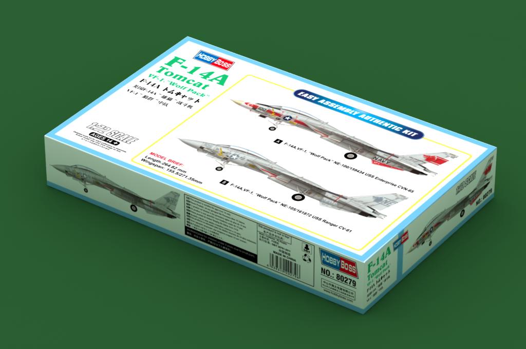 Hobby Boss 1/72 F-14A Tomcat VF-1 Wolfpack model kit 80279, image 2