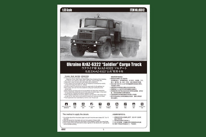 Hobby Boss 1/35 Ukrainian KrAZ-6322 Soldier Cargo Truck model kit 85512, image 5