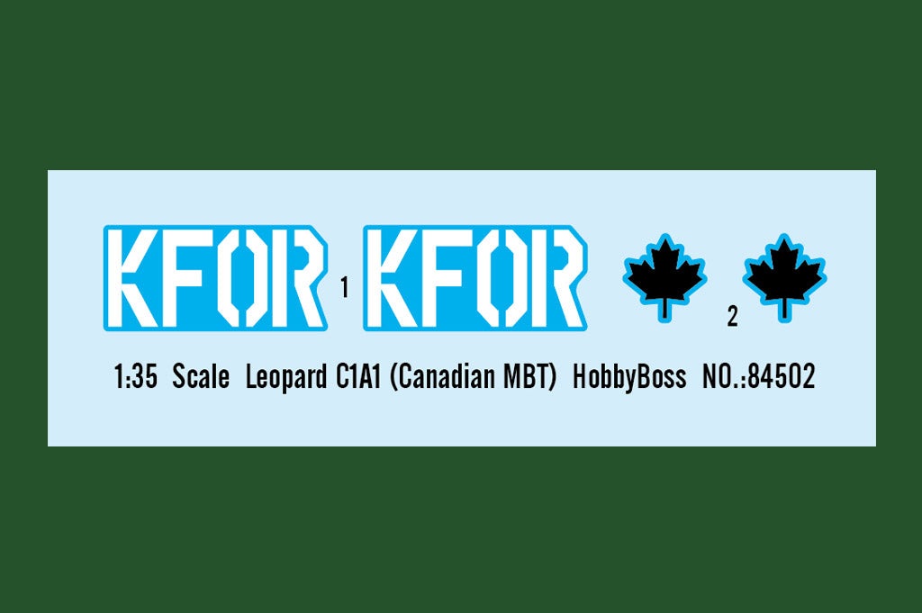 Hobby Boss 1/35 Leopard C1A1 Canadian Main Battle Tank model kit 84502, image 3