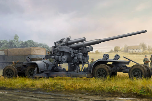 Hobby Boss 1/35 German 12.8 cm Flak 40 model kit 84545, box art