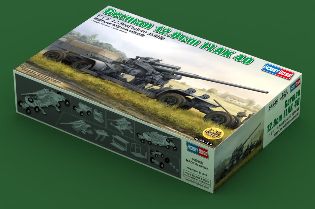 Hobby Boss 1/35 German 12.8 cm Flak 40 model kit 84545, image 2