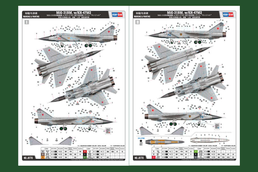 Hobby Boss 1/48 MiG-31BM with Kh-47M2 Kinzhal model kit 81770, image 4