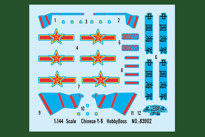Hobby Boss 1/144 Chinese Y-8 Transport Aircraft model kit 83902, image 3