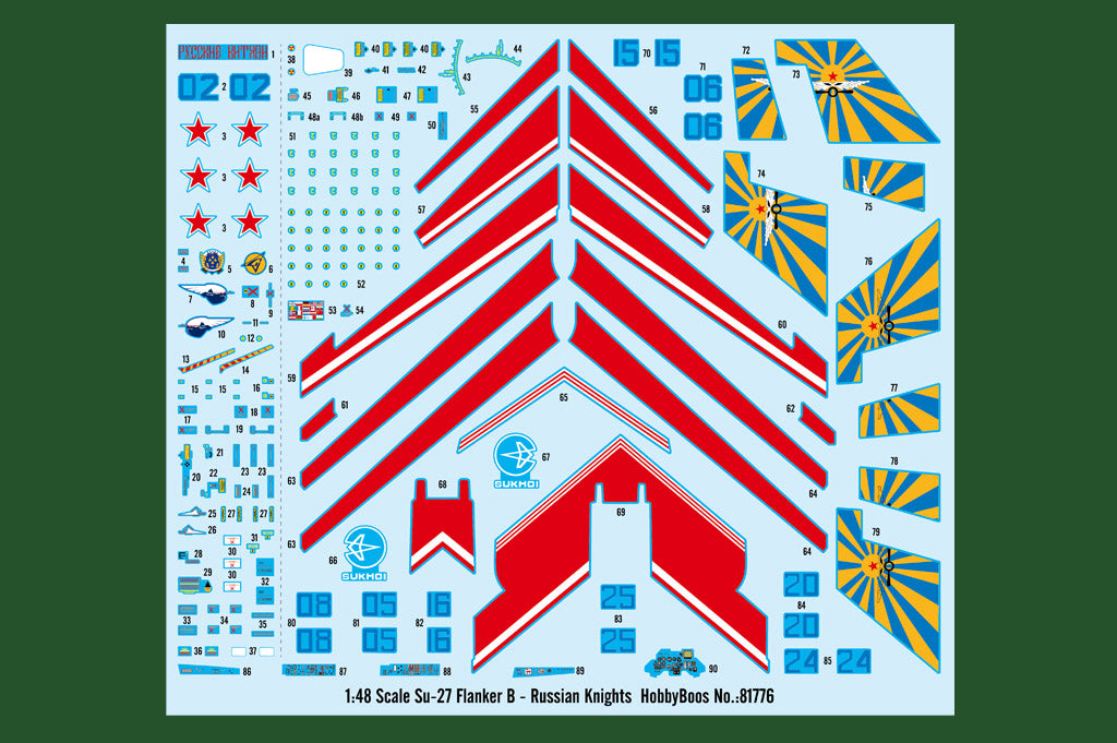 Hobby Boss 1/48 Su-27 Flanker B Russian Knights model kit 81776, image 3