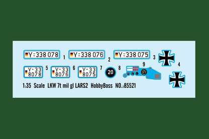 Hobby Boss 1/35 LKW 7t mil gl with LARS 2 Rocket Launcher model kit 85521, image 3