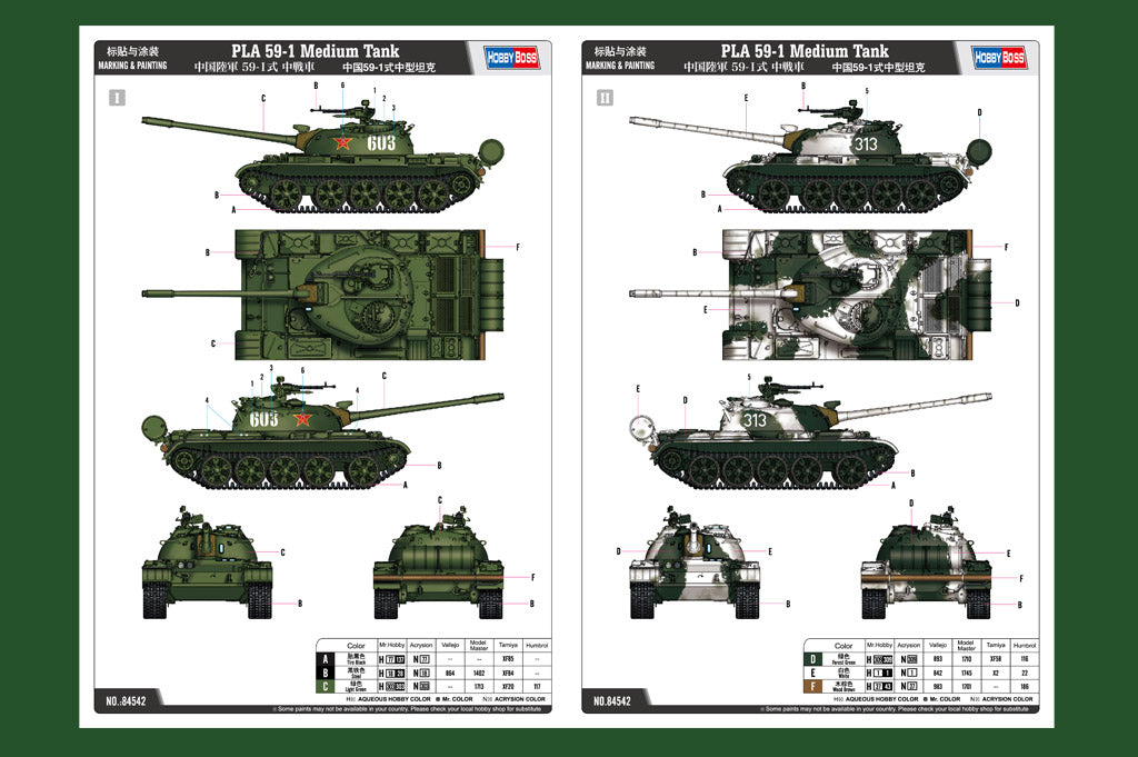 Hobby Boss 1/35 PLA Type 59-1 Medium Tank model kit 84542, image 4