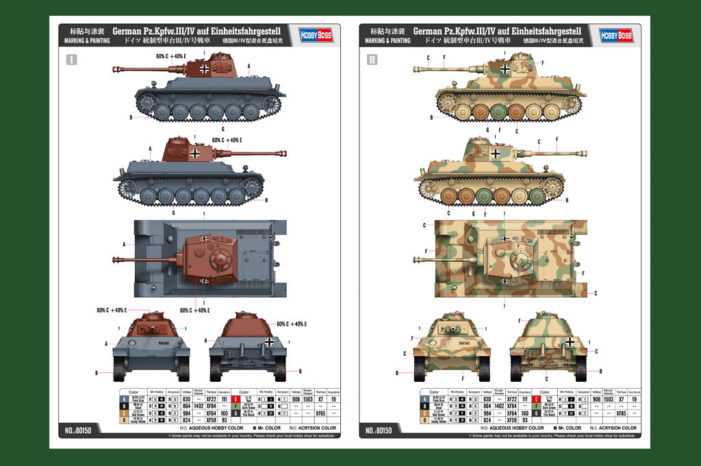 Hobby Boss 1/35 Pz.Kpfw. III/IV auf Einheitsfahrgestell model kit 80150, image 4