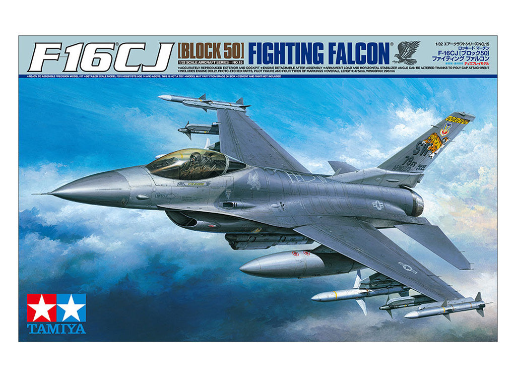 Tamiya 1/32 Aircraft - 1/32 Lockheed F-16 Cj F.Falcon - 60315