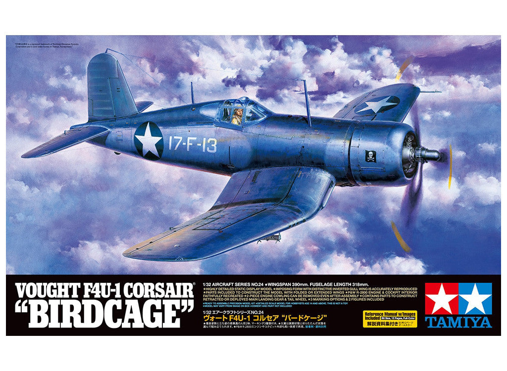 Tamiya 1/32 Aircraft - 1/32 Vought F4U-1 Corsair Birdcage - 60324