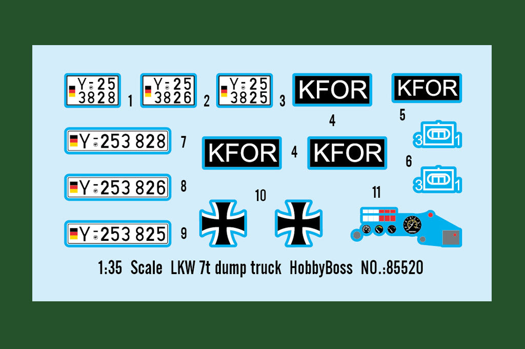 Hobby Boss 1/35 Bundeswehr LKW 7t Dump Truck model kit 85520, image 3