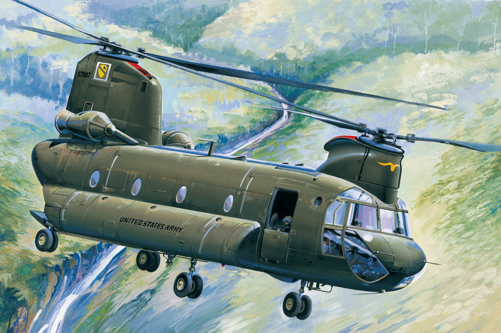 Hobby Boss 1/48 CH-47A Chinook model kit 81772, box art