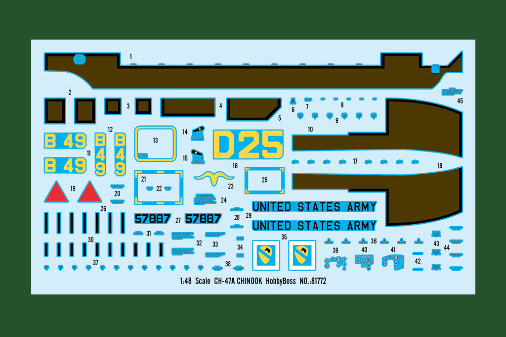 Hobby Boss 1/48 CH-47A Chinook model kit 81772, image 3