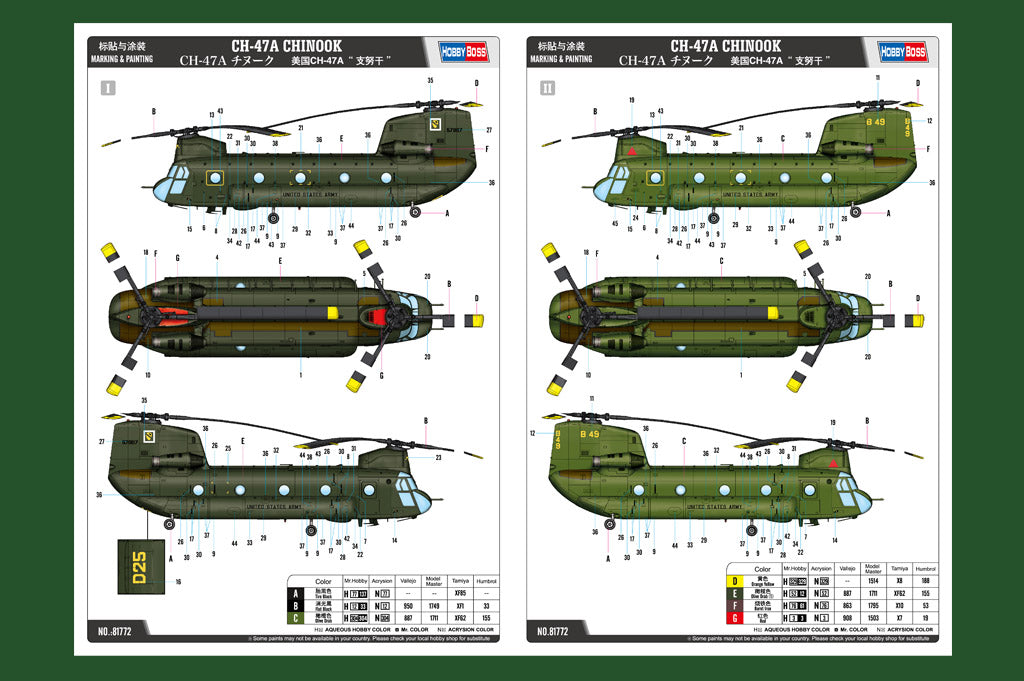 Hobby Boss 1/48 CH-47A Chinook model kit 81772, image 4