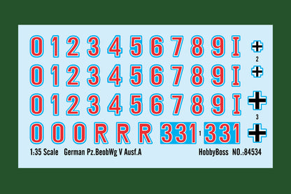 Hobby Boss 1/35 German Panzerbeobachtungswagen V Ausf. A model kit 84534, image 3