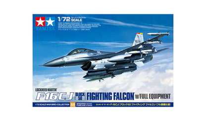 Tamiya 1/72 Aircraft - 1/72 F-16CJ Block 50 Fighting Falcon with Full Equipment - 60788