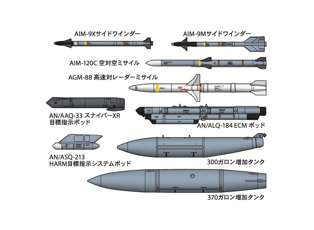 Tamiya 1/72 Aircraft - 1/72 F-16CJ Block 50 Fighting Falcon with Full Equipment - 60788
