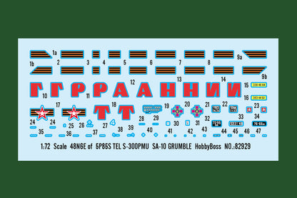 Hobby Boss 1/72 S-300PMU 5P85S Launcher (SA-10 Grumble) model kit 82929, image 3