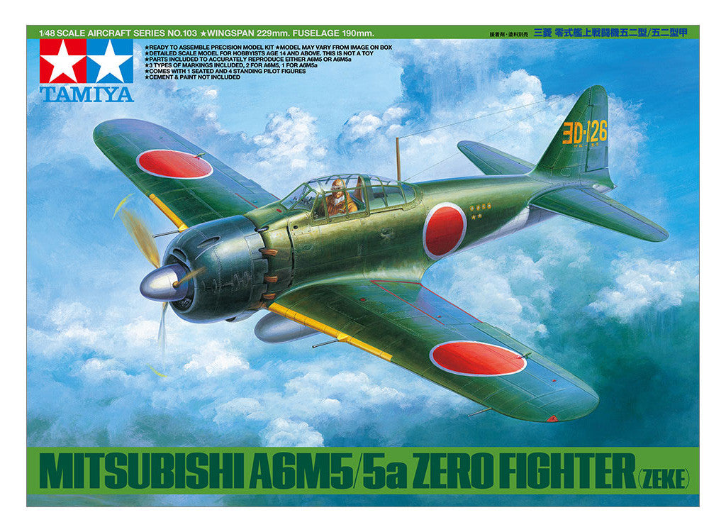 Tamiya 1/48 Aircraft - 1/48 Mitsubishi A6M5/5A Zero (Zeke) - 61103