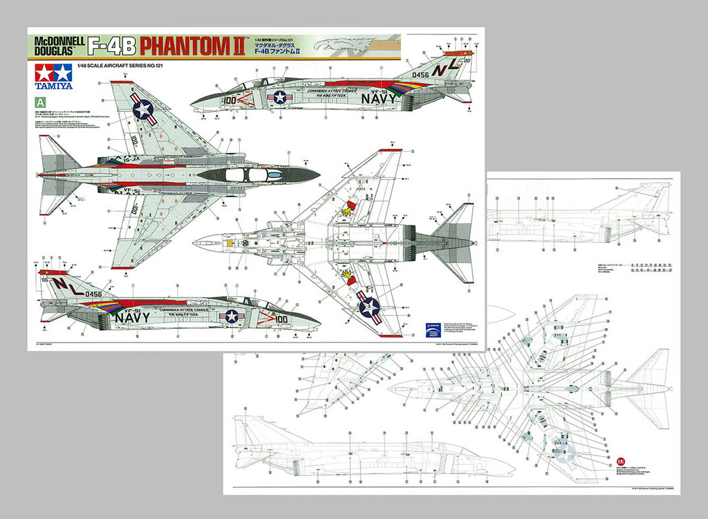 Tamiya 1/48 Aircraft - 1/48 McDonnell Douglas F-4B Phantom II - 61121