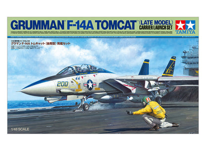 Tamiya 1/48 Aircraft - 1/48 Grumman F-14A Tomcat (Late Model) Carrier Launch Set - 61122